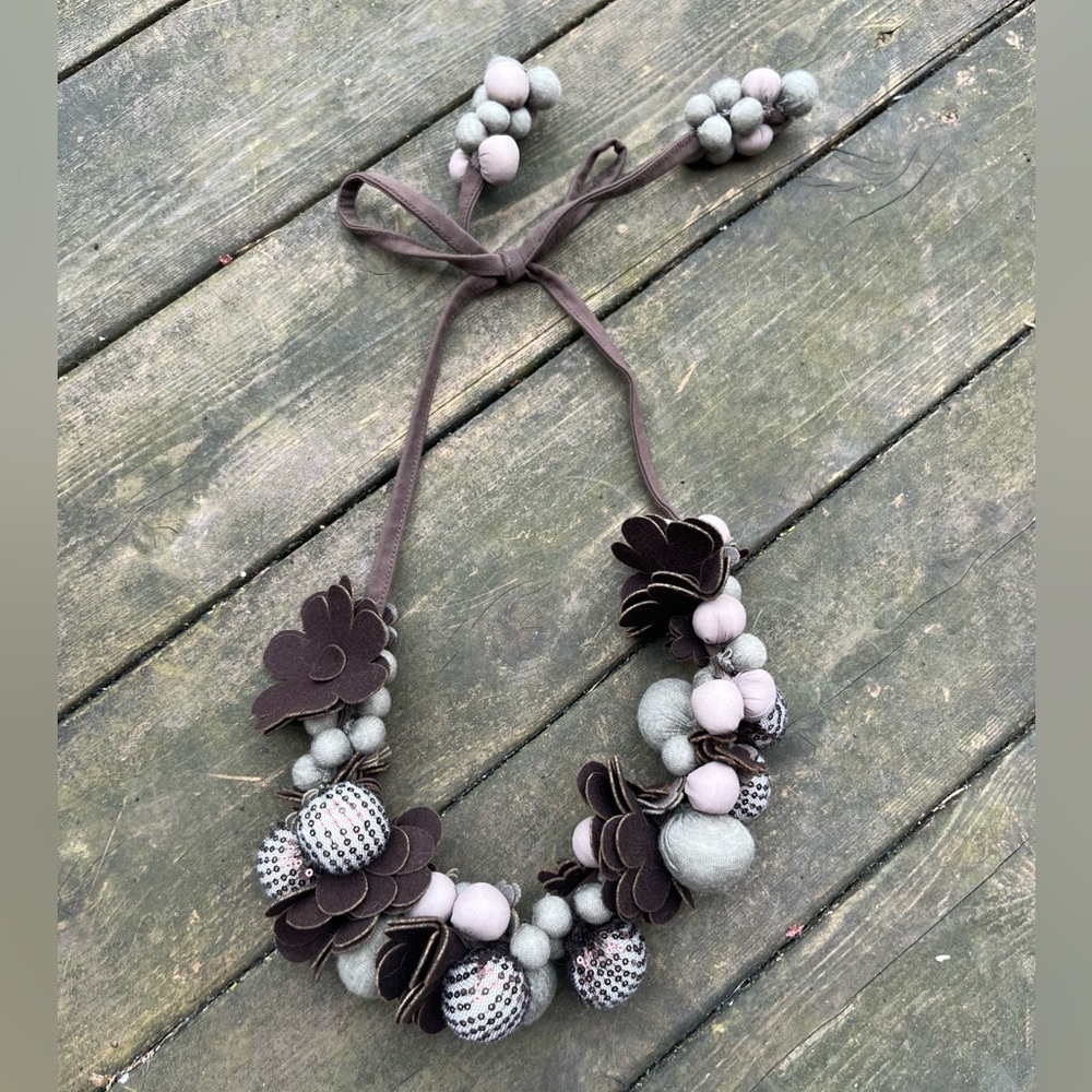 Necklace Artisan Made Brown Statement Necklace